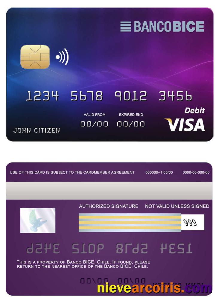 chile  BICE  bank visa card